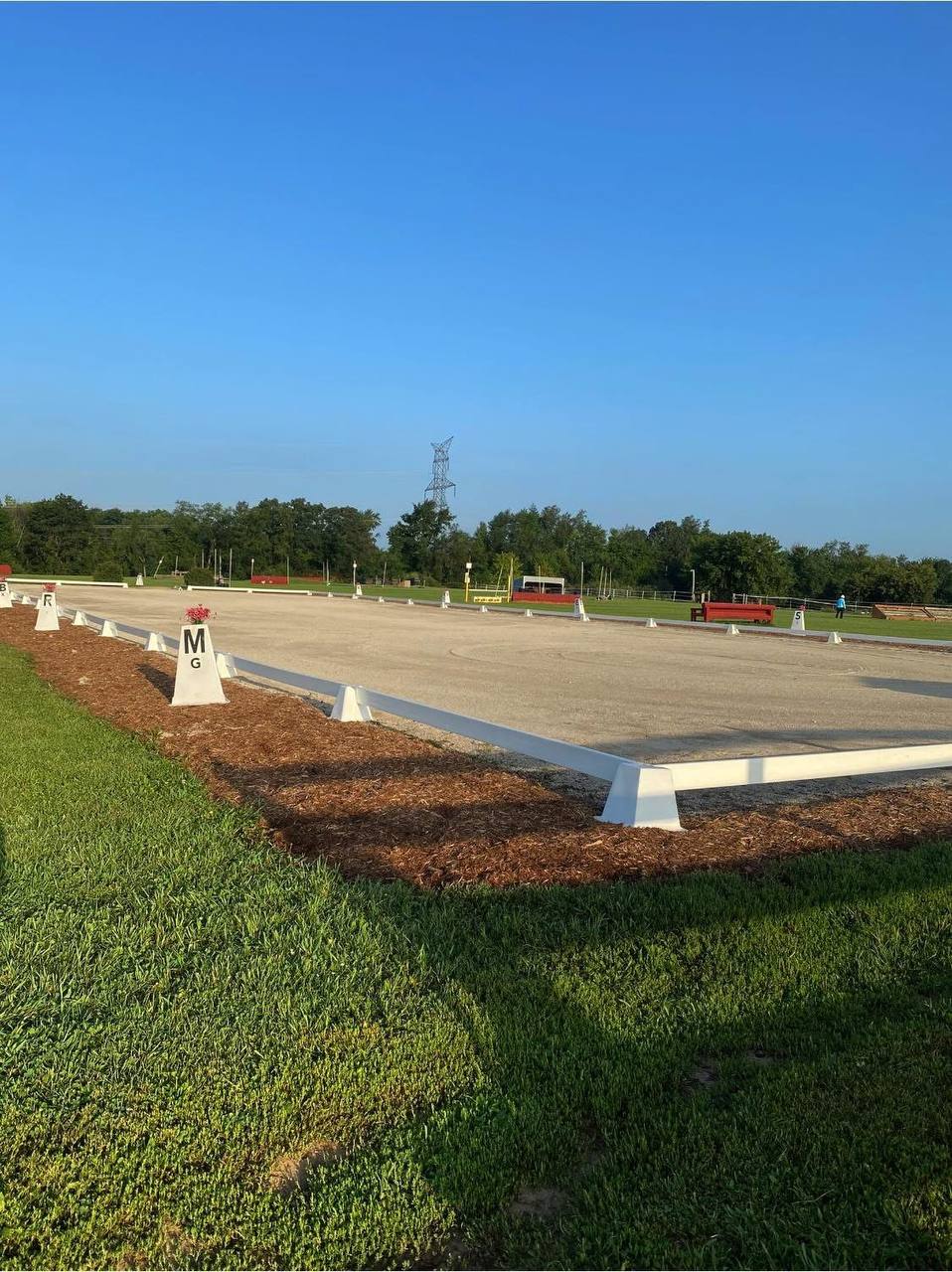 Outdoor dressage arena